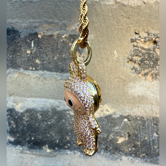 Gold chain Labubu Necklace Pendant 24” - Picture 7 of 10